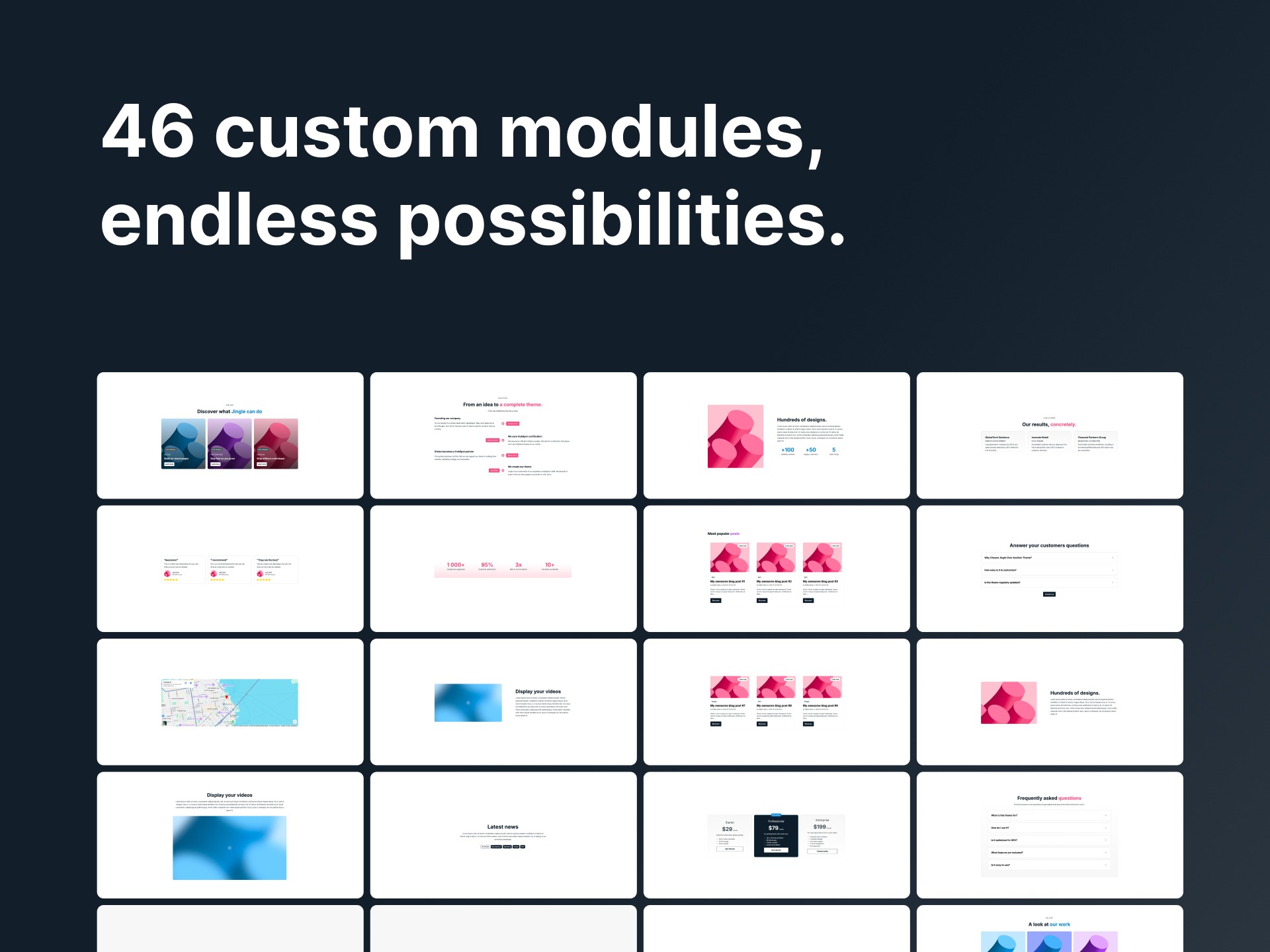 46 custom modules