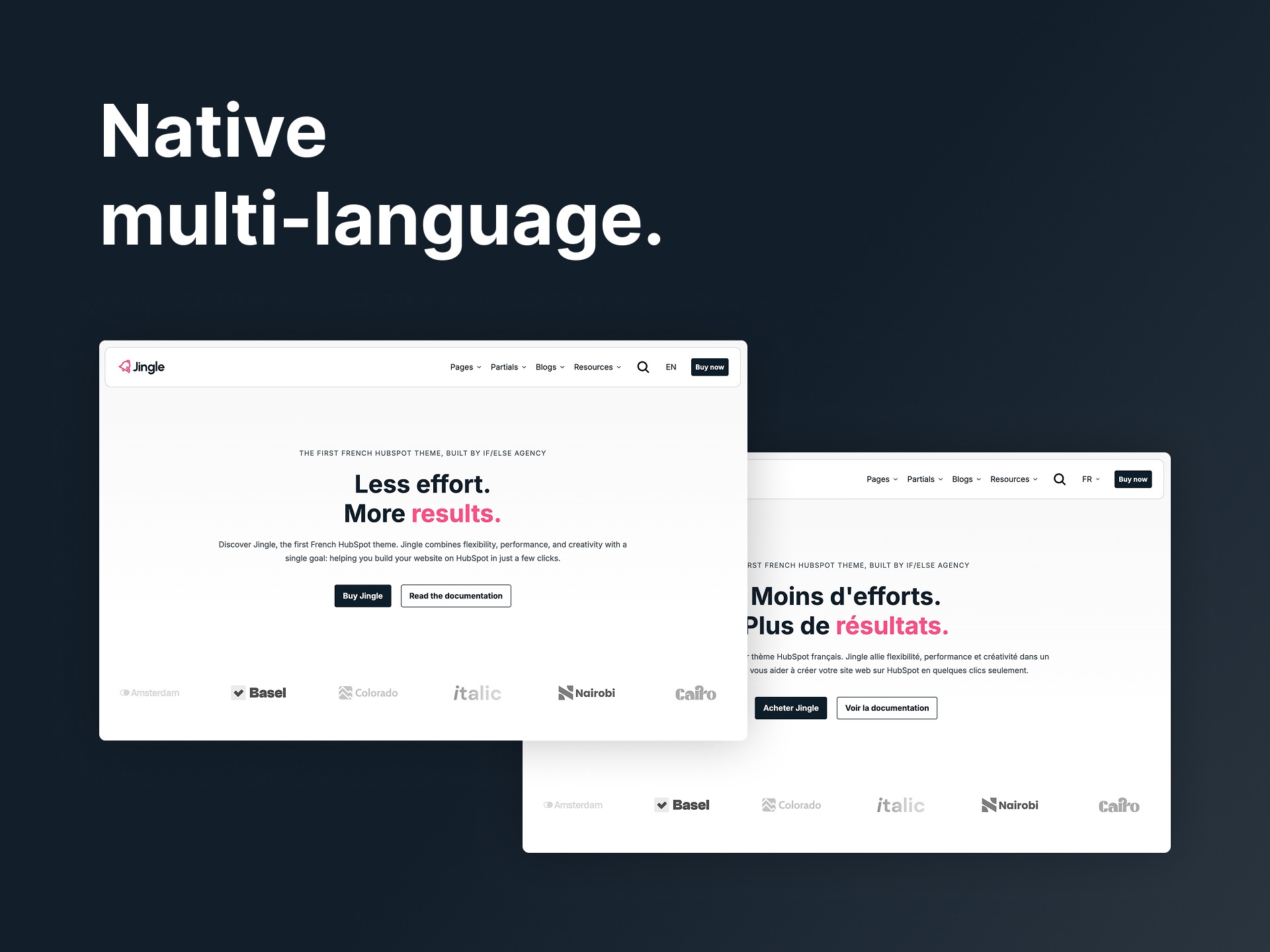 Native multi-language.